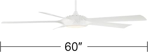 Miniatura 4 de Casa Vieja Grand Regal - Ventilador de techo moderno para interiores de 60 pulgadas con control remoto de luz LED, blanco mate para sala de estar,