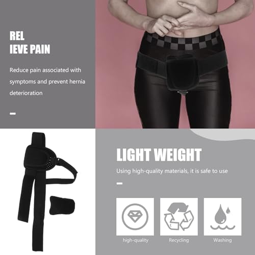 Faja hernia ajustable para adultos negra miniatura 6