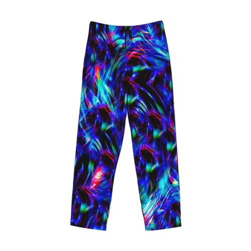 Glow in Dark Splatter Neon Men's Pajama Pants Sleepwear Bottom Long Sleeve Sleep & Lounge Pants With Pocket4