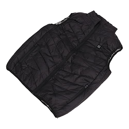 Phefop Chaleco calefactable para hombre, ligero, lavable, chaleco con calefacción eléctrica, color negro (3XL)