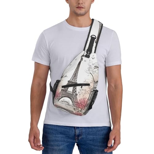 Bolso cruzado tipo sling para hombre y mujer negro miniatura 7