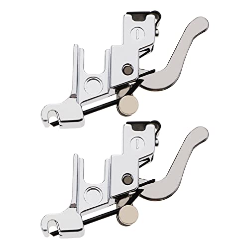 2pcs Support de Pied-de-biche pour Machine à Coudre Compatible avec Brother Singer Adaptateur Universel Standard Encliquetable Machines à Coudre en Acier