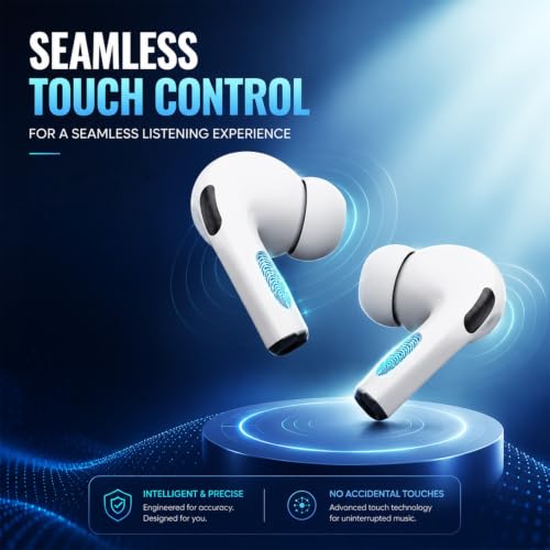 Image of Kratos TW02 Ear Buds Wireless with 60H Playtime, Noise Isolation & Clear Calls, Bluetooth Earbuds with Voice Assistant, Ear Buds with Bluetooth V 5.3 & with Type C Fast Charging, IPX5 TWS Earphones
