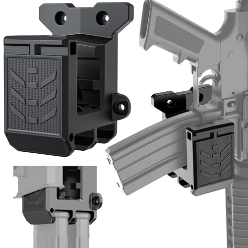 Upgraded AR15 Wall Mount for 223/5.56 Rifles, Double Pmag Slot Quick Defense AR Wall Mount,AR-15 Accessories,Gun Wall Rack Runner Mount with Solid and Strong PA Material Withstand 450Lbs of Tension