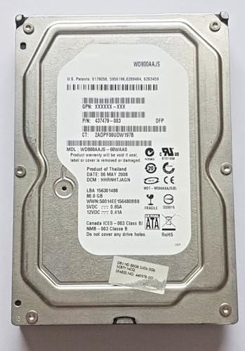 WD800AAJS-60WAA0 8 MB 3.5 7200 RPM hdd 80 GB s-ata