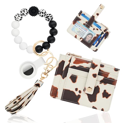 Image of Wristlet Wallet for Women, Keychain Wallet with AirTag Holder