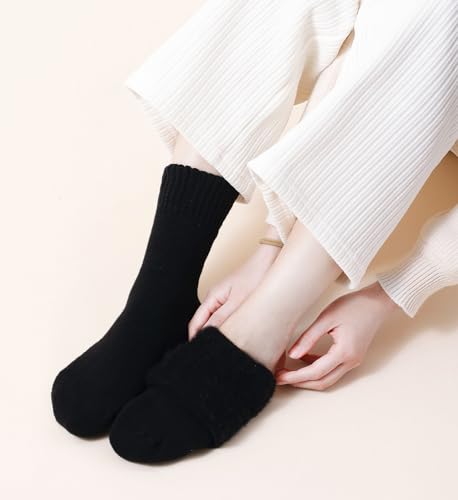 Image of KANAV 7 Pairs Warm Winter Socks for Women Thick Thermal Boot Socks Comfy Slouchy Fuzzy Slipper Socks Cozy Chunky Ankle Socks