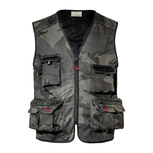 WORK IDEA Veste polyvalente homme outdoor avec multiples poches - Conçue pour la pêche et l'été, légère et respirante