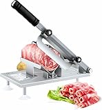 Manuelle Aufschnittmaschine aus Edelstahl für Fleisch, Rindfleisch, Hammelfleisch, Rollen, Fleisch und Gemüse, Schneidemaschine für Haushalt und Gewerbe, Käse, Lebensmittelaufschnitt, Feinkostaufschn