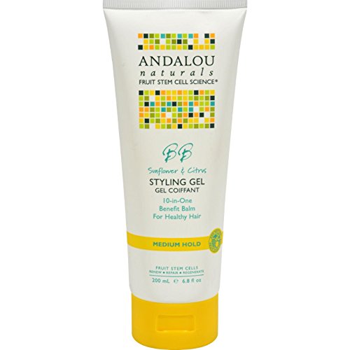 Andalou Naturals Healthy Shine Styling Gel, Sunflower Citrus 6.8 oz (Pack of 3)