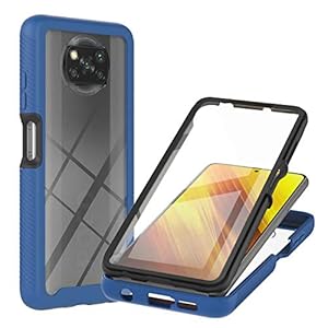 TTNAO Hoesje voor Xiaomi Poco X3 NFC,360 Full-body Bescherming Harde Case Ingebouwde Screenprotector PET Clear Cover…