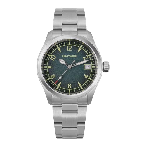 Image of TACTICAL FROG Militado ML08 Field Watch Japanese Sweep VH31 / 515 Movt with Calendar, Men's Military Watch Sapphire Crystal 10 ATM Waterproof Analog Watches for Men