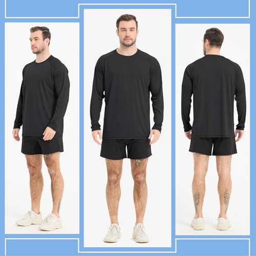 Rash Guard Shirts for Men Long Sleeve Sun Protection Shirts Outdoor Regular Fit Swim Shirt Quick Dry2