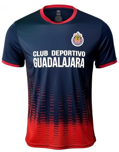 Club Deportivo Guadalajara Performance Jersey - Adult Sizes - Licensed Chivas Game Day Shirt AL Blue