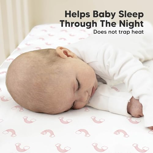 Image of KeaBabies 2-pk Organic Cotton Crib Sheets for Boys Girls 52x28 (Dreamland) | Fitted Crib Mattress Sheet Neutral, Breathable Cover for Baby Bed Set, Toddler Mattress, Soft & Cute Prints