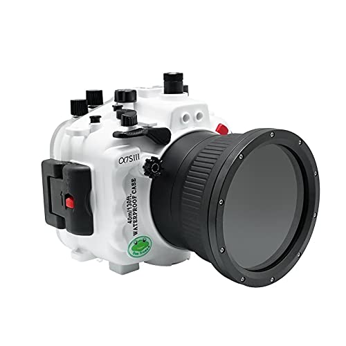 Seafrog Professional Waterproof Diving Housing 6" Dry Dome Port Kit, For Sony A7S Iii A7Siii A7S3 A7 Siii Alpha 7S Iii Underwater 40M/130Fit Diving Case-White #TOP1