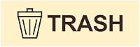 Vista 23 de Letrero básico de basura (negro) - Pequeño paquete de 1