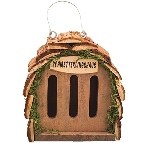 Gardigo Schmetterlingshaus zur Schmetterlingszucht und Gartendeko I Insektenhaus für Schmetterling zum Aufhängen