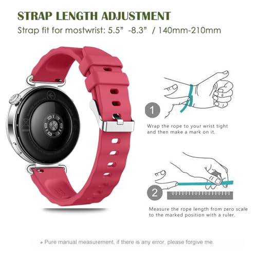 DEALELE Pasek kompatybilny z Huawei Watch GT6 / GT5 / GT4 41 mm / GT5 Pro 42 mm / Garmin Venu 3S / Forerunner 265S / Fossil damski Gen 6, 18 mm, miękki silikonowy sportowy pasek zastępczy dla kobiet