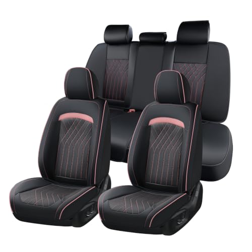 Image of FLORICH Car Seat Covers Full Set, Leather Seat Covers for Cars, Waterproof Car Seat Protector Breathable, Front and Back Seat Covers for Cars, Automotive Seat Covers Universal Fit for Most SUV Truck