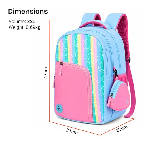 Image of Nasher Miles Polyester Backpack | Ideal for Preschool, Kindergarten, College, School, Office& Travel | Toddler, Girls, Boys, Men, Women