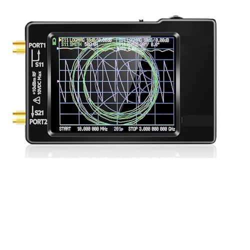 TIEOAXFT Analizador de Red Vectorial de 2,8 Pulgadas, 50 kHz-6,3 GHz, analizador de Antena con Ranura for Almacenamiento de Datos