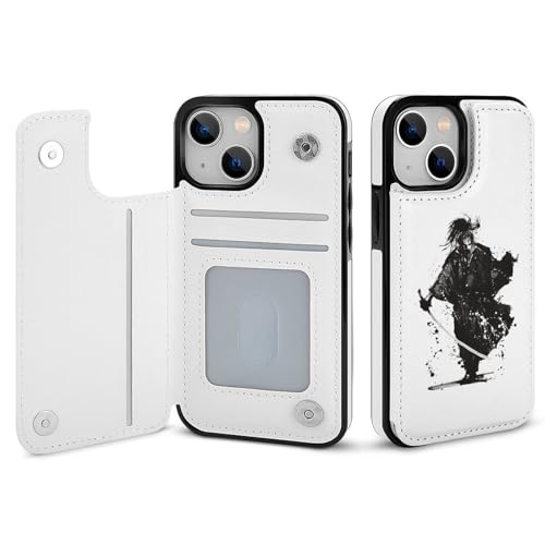 適用 iPhone16Pro用ケース 手帳型 和風 武士 超カッコいい 最強 侍 剣道 スマホケース カード収納 スタンド機能 アイフォン16Proケース 耐衝撃 PUレザー カバー 財布型 Case