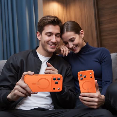 Symcele Designed for iPhone 17 Pro Max Case, Compatible with MagSafe, [Camera Protection] [15FT Military Drop Protection] Shockproof Translucent Matte Anti-Slip Case, 6.9", Cosmic Orange by Symcele - Image 9