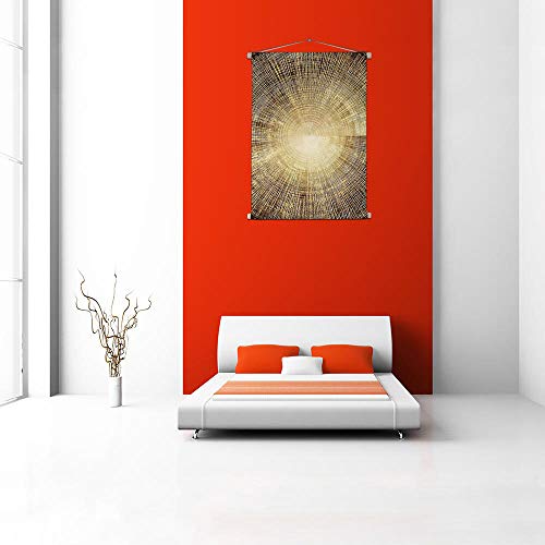 Image of ArtzFolio Abstract Artwork Satin Fabric Painting Tapestry | Scroll Art Hanging 26.2 x 34.9 inch (67 x 89 cms)