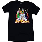 Inuyasha Group Anime Officially Licensed Adult T-Shirt (Large) Black