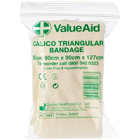 Value Aid Calico Triangular Bandage - Single Cover