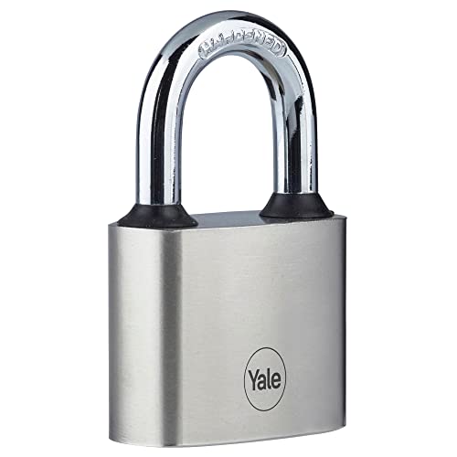 Yale Y112/40/124/1 - Candado hierro 40 mm 3 llaves, arco largo, para exterior, EN12320 antirrobo seguridad para taquilla, caja de herramientas, armario