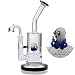 Mosi Mimi Animal Glass Bong Dab Rig Tubos de Agua Bongs Gruesos Honeycomb Perc Pipe Bowl Cuarzo Banger Cera Plataformas petroleras Bongs embriagadores (Blue)