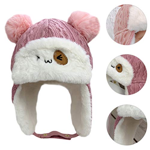 KESYOO Chapéu de Animal de Inverno de Pelúcia Quente Sherpa Forrado de Lã Com Aba de Orelha Dos Dese