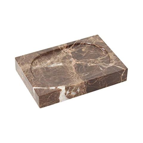 JHNIF Classic Natural Marble Soap Holder Bathroom Balcony Laundry Pool Decorative Soap Dish Cover