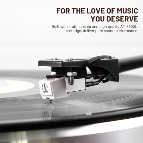 Image of FEKTIK Vinyl Record Player with Magnetic Cartridge and Built-in Speakers