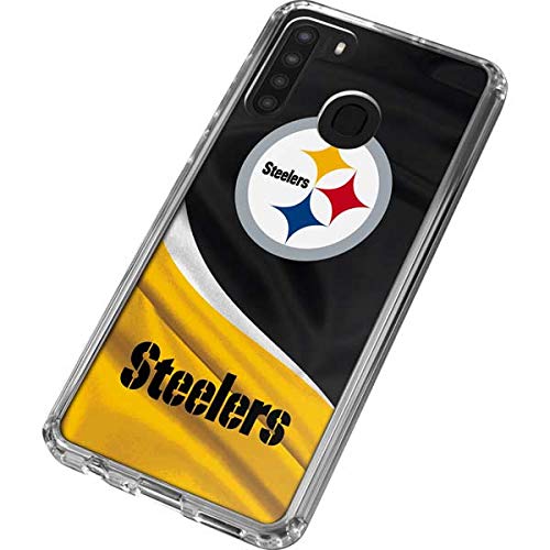 Skinit Clear Phone Case Compatible with Galaxy A21 - Officially Licensed NFL Pittsburgh Steelers Design