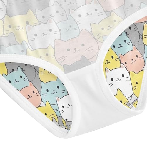 Toddler Panties, Cute Cats Colorful Cotton Underwear Girls, 2–8 Years4