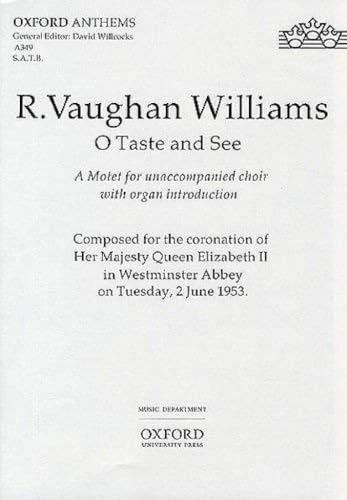 O Taste and See: SSA Vocal Score