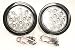 2 Red 4" Round LED Brake/Stop/Turn/Tail Light Kit with Grommet Plug Clear Lens KL-25108C-RK