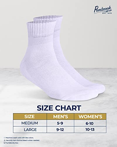 Pembrook Bamboo Diabetic Socks For Men & Women - 6 Pairs Ankle Length Womens Diabetic Socks | Bamboo Socks Womens | Diabetes Socks #TOP5