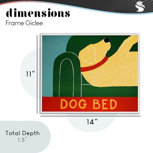 Lit pour chien déco murale Labrador blanc, solution murs vides Stupell