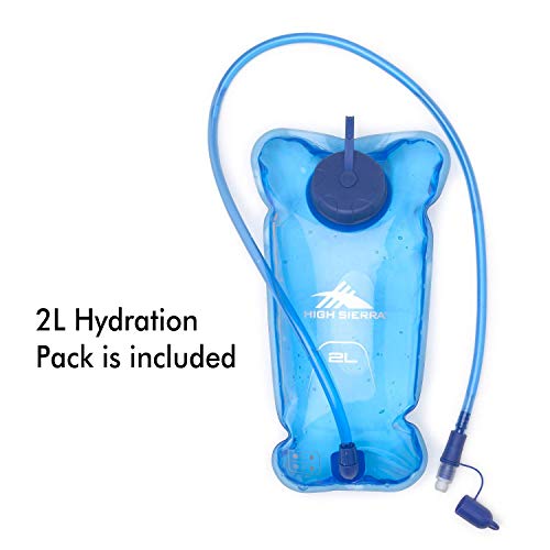 High Sierra Hydrahike Hydration Backpack, Lightweight Running Backpack, Cycling, Hiking, For Men, Women & Kids, Mercury/Redline, 4L #TOP5