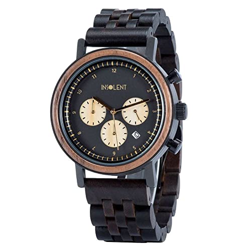 Montre en bois et acier Insolent Horus l'accessoire idéal du bureau aux sorties citadines