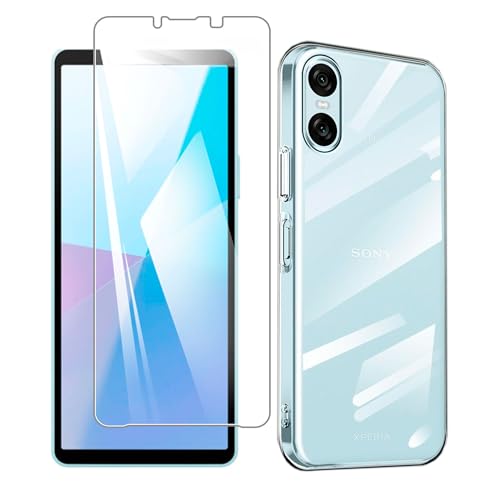 y1KXtB+VR P[XzFor Xperia 10 VI SO-52E SOG14 p̃tB tیtB KX ߗ CA[ wh~ Uh~ For Xperia 10 VI p̃P[X NA TPU ϏՌ 