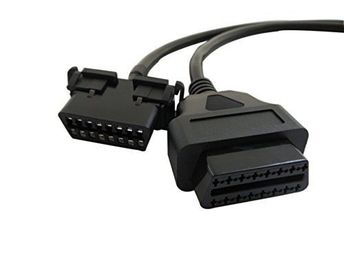 Fotag 16Pin Male To Female Obd2 Obdii Y Adapter Diagnostic Splitter Connector Cable With Underdash Bracket For All Car 50Cm #TOP2