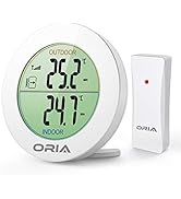 Thermomètre Hygromètre ORIA Sans Fil - Intérieur/extérieur - Neuf