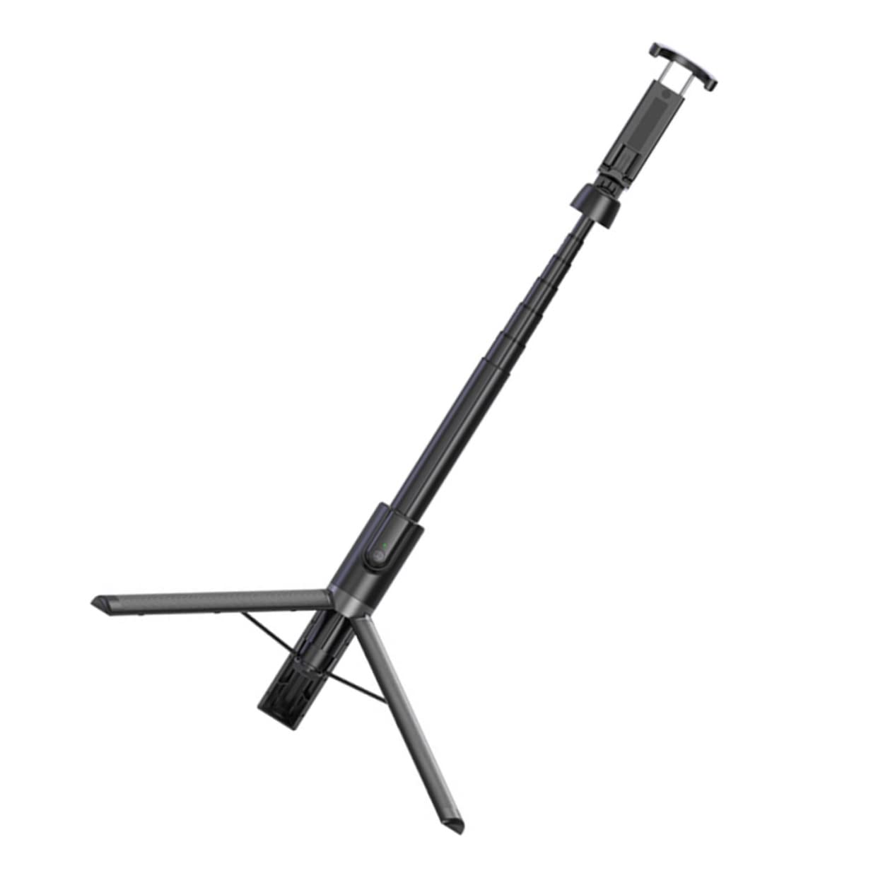 Treppiede per Streaming Selfie Stick Rotante Clip per Telefono Supporto per Treppiede Live Telecomando Staccabile e Design