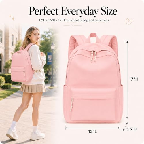Image of BTOOP School Backpack for Teens Large Corduroy Bookbag Lightweight 15.6 inch Laptop Bag for Girls Women Casual High School College