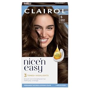 Clairol Nice’n Easy Permanent Hair Dye, 5 Medium Brown Hair Color, Pack of 1